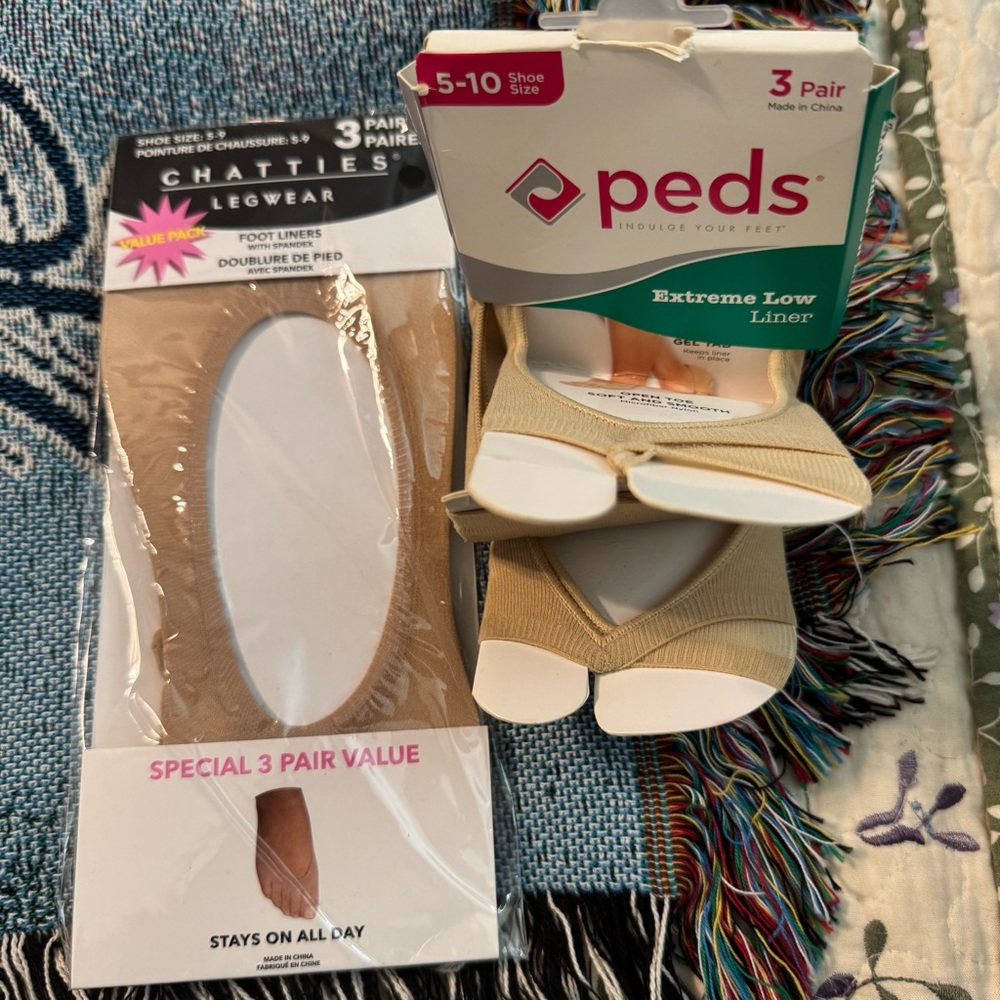 Beige Extreme Low Liner Socks - 6 Pair Pack‎